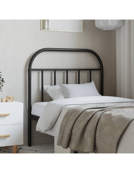 Testiera di Ricambio in Metallo Nero 90 cm