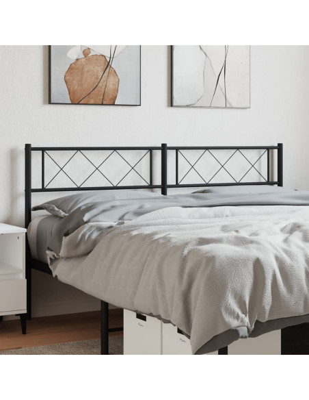 Testiera di Ricambio in Metallo Nero 120 cm