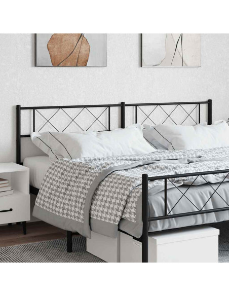 Testiera di Ricambio in Metallo Nero 160 cm