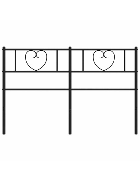 Testiera di Ricambio in Metallo Nero 150 cm