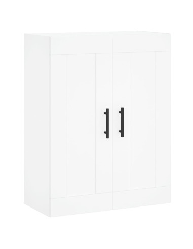 Credenza Bianca 69,5x34x180 cm in Legno Multistrato