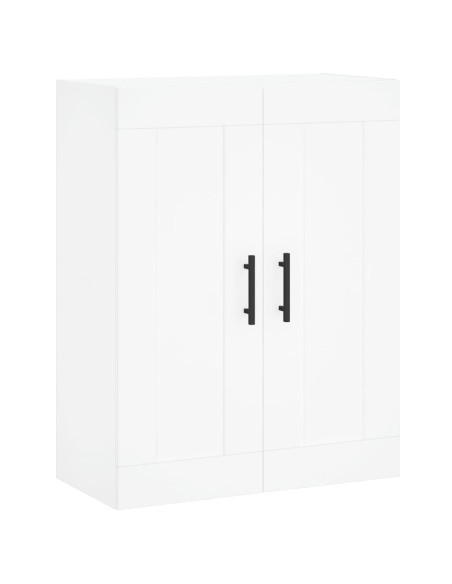 Credenza Bianca 69,5x34x180 cm in Legno Multistrato