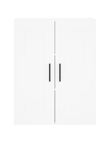 Credenza Bianca 69,5x34x180 cm in Legno Multistrato