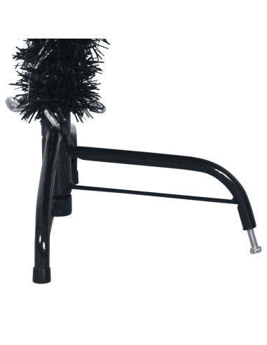 Albero di Natale Artificiale a Metà con Base Nero 120 cm PVC