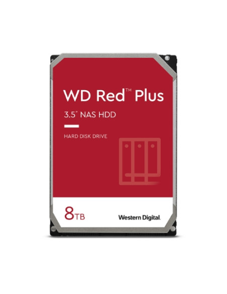 HD WD SATA3 8TB 3.5" RED PLUS INTELLIPOWER  256mb cache 24x7 - NAS HARD DRIVE - WD80EFPX