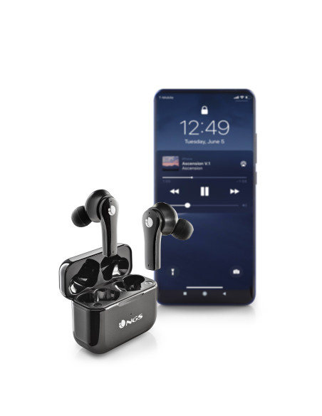NGS ARTICA BLOOM Auricolare Wireless In-ear Musica e Chiamate USB tipo-C Bluetooth Nero