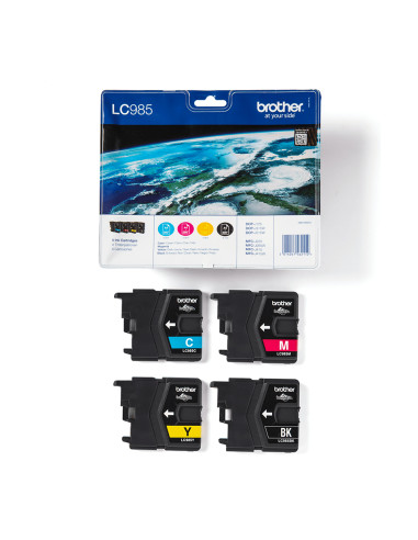 Brother LC985VALBP cartuccia d'inchiostro 4 pz Originale Nero, Ciano, Magenta, Giallo