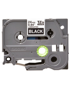 Brother TZE-355 nastro per etichettatrice Bianco su nero 2