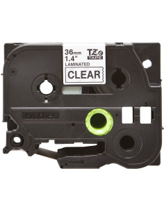 Brother TZE-161 nastro per etichettatrice Nero trasparente 2