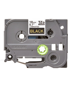 Brother TZE-344 nastro per etichettatrice Oro su nero 2