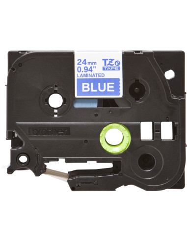 Brother TZE-555 nastro per etichettatrice Bianco su blu