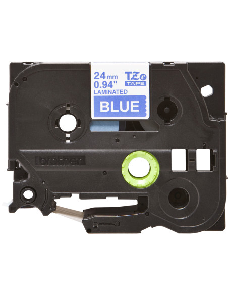 Brother TZE-555 nastro per etichettatrice Bianco su blu
