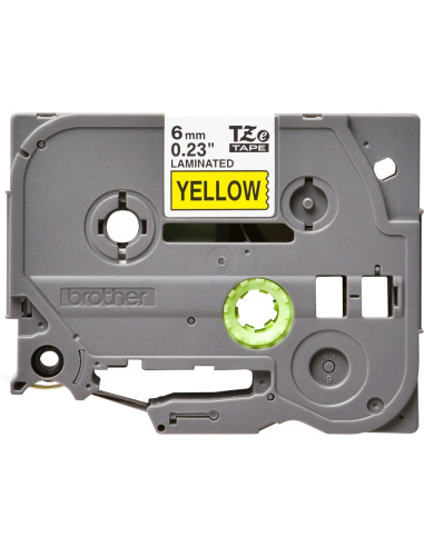 Brother TZE-611 nastro per etichettatrice Nero su giallo