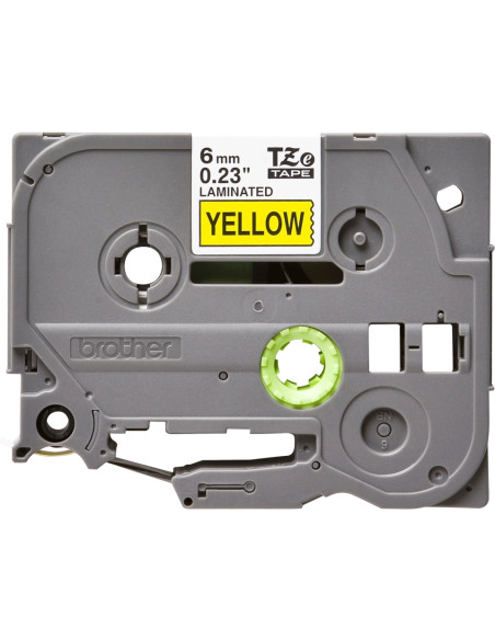 Brother TZE-611 nastro per etichettatrice Nero su giallo