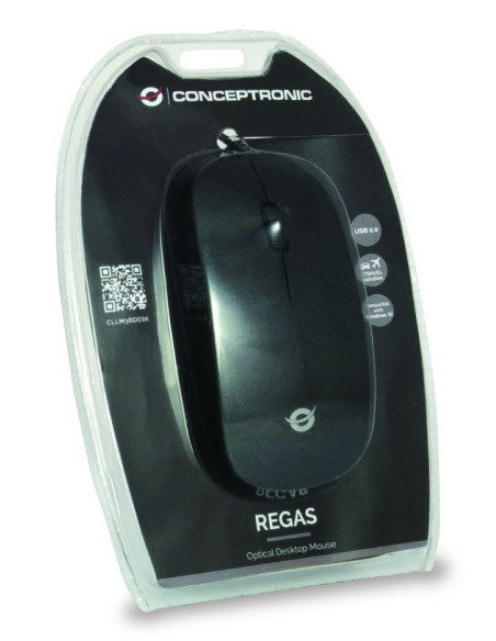 Conceptronic CLLM3BDESK mouse Ufficio Ambidestro USB tipo A Ottico 800 DPI