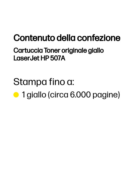 HP Cartuccia Toner originale giallo LaserJet 507A