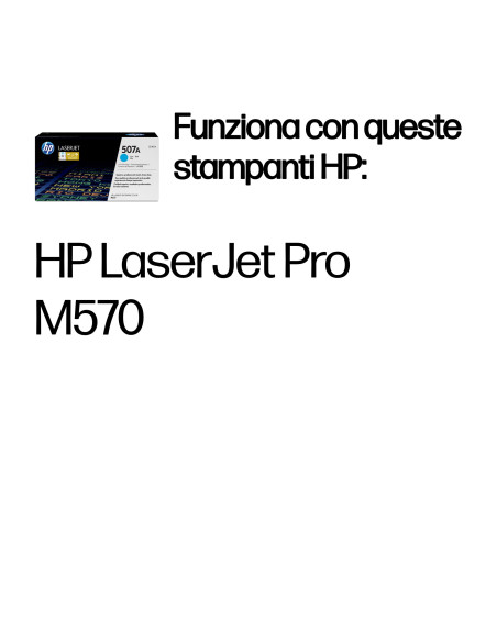 HP Cartuccia Toner originale ciano LaserJet 507A