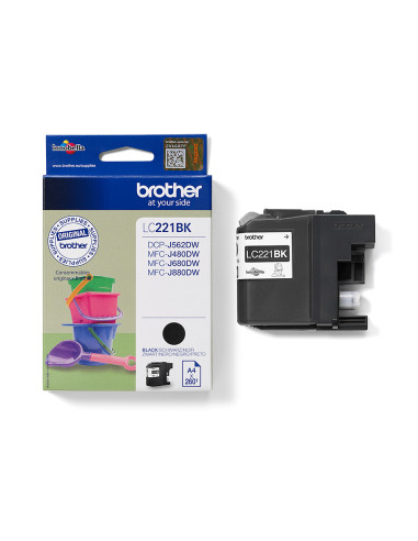 Brother LC221BK cartuccia d'inchiostro 1 pz Originale Nero