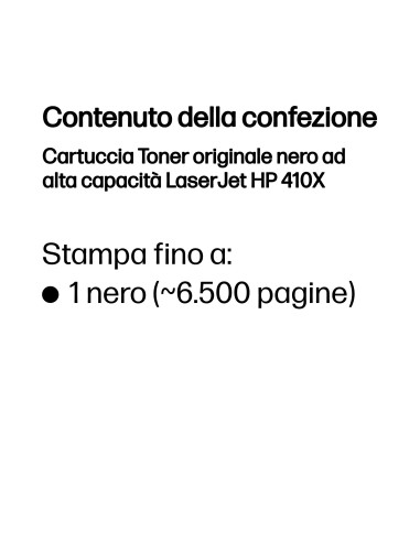 HP Cartuccia Toner originale nero ad alta capacità LaserJet 410X