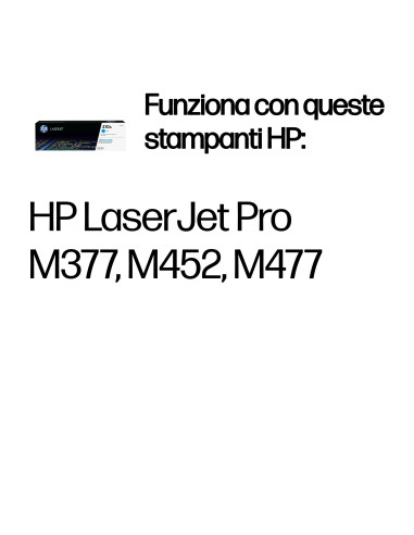 HP Cartuccia Toner originale ciano LaserJet 410A