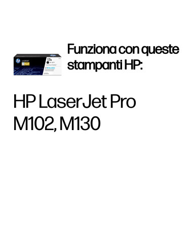 HP Cartuccia toner nero originale LaserJet 17A