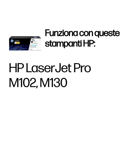 HP Cartuccia toner nero originale LaserJet 17A
