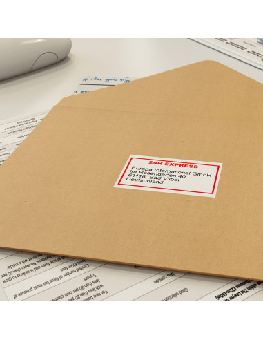 Brother DK-22251 nastro per etichettatrice Nero e rosso su bianco