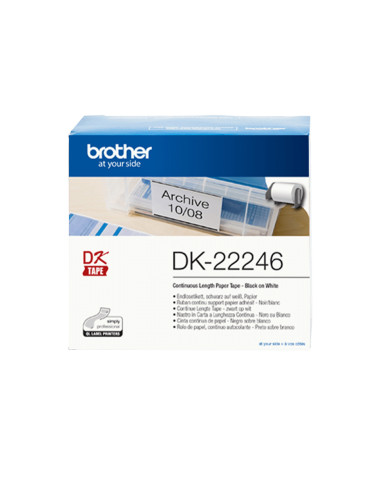 Brother DK-22246 nastro per etichettatrice Nero su bianco
