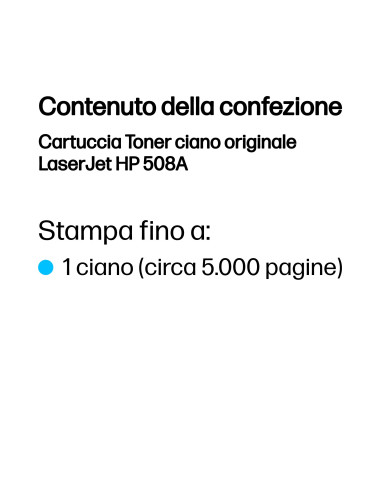 HP Cartuccia Toner ciano originale LaserJet 508A