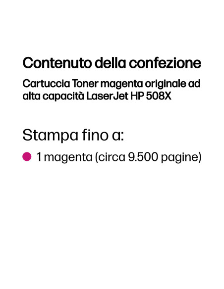 HP Cartuccia Toner magenta originale ad alta capacità LaserJet 508X