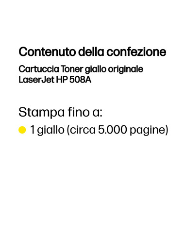 HP Cartuccia Toner giallo originale LaserJet 508A