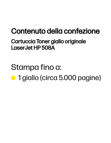 HP Cartuccia Toner giallo originale LaserJet 508A