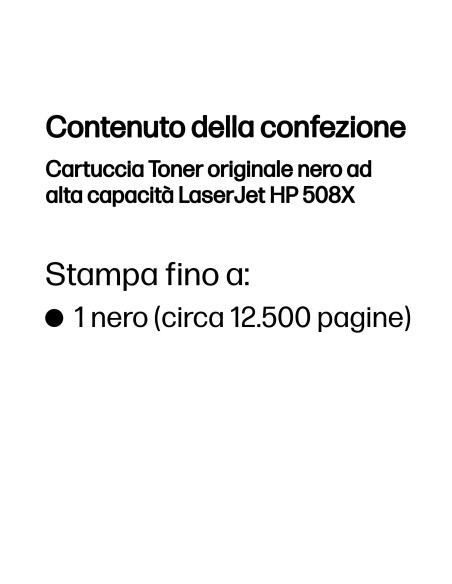 HP Cartuccia Toner originale nero ad alta capacità LaserJet 508X