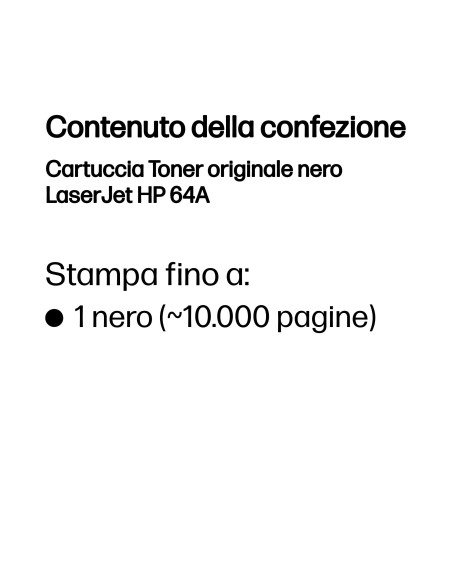 HP Cartuccia Toner originale nero LaserJet 64A