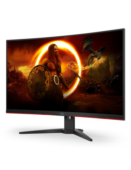 AOC G2 C32G2ZE/BK Monitor PC 80 cm (31.5") 1920 x 1080 Pixel Full HD LED Nero, Rosso
