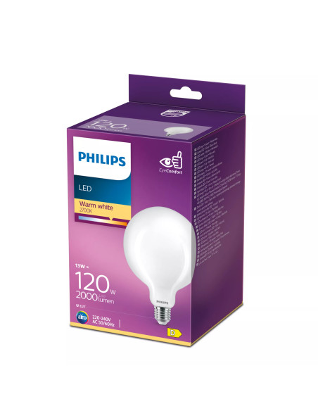Philips Lampadina smerigliata a filamento 120 W G120 E27
