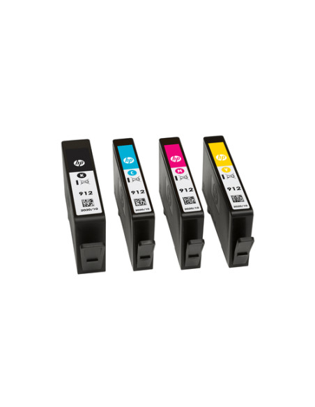 HP Confezione da 4 cartucce di inchiostro nero, ciano, magenta, giallo originali 912