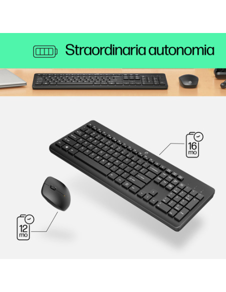 HP Combo tastiera e mouse wireless 230