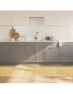 Tappeto Rettangolare Natura Chiaro 80x400 cm in Bambù