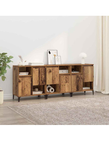 Sideboards 3 pcs Legno vecchio 60 x 35 x 70 cm