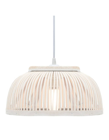Lampadario Soffitto in Bambù 40 W 34x14,5 cm Semicerchio E27