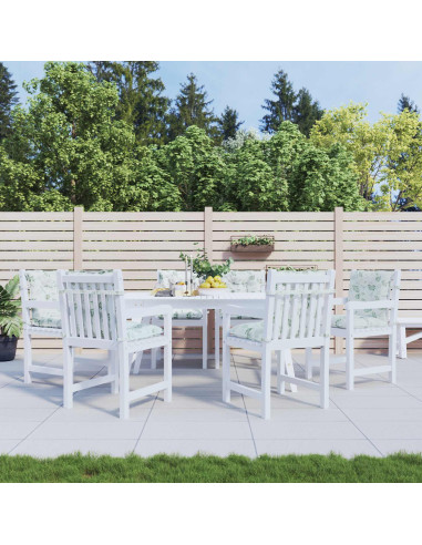 Cuscino per Sedia Lowback 6 pcs Bianco 100 x 50 x 7 cm Oxford