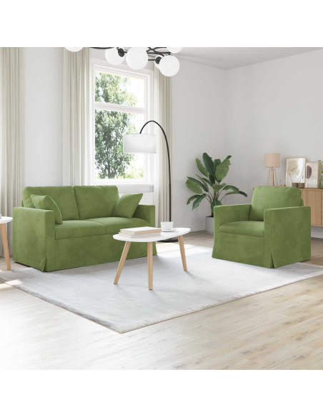 Divano 2 pcs Verde chiaro