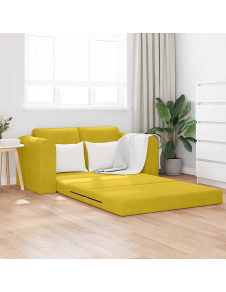 Divano letto 60cm Giallo Velluto