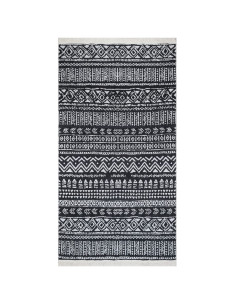 Tappeto Nero e Bianco 120x180 cm in Cotone