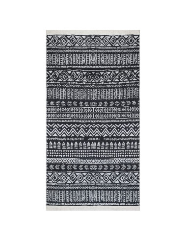 Tappeto Nero e Bianco 120x180 cm in Cotone