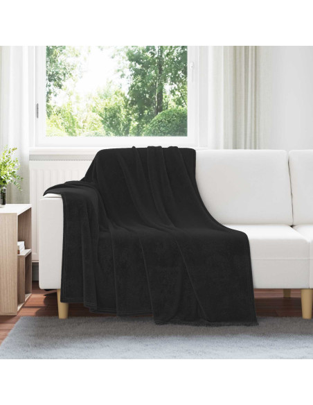 Coperta Nero 150 x 200 cm Panno