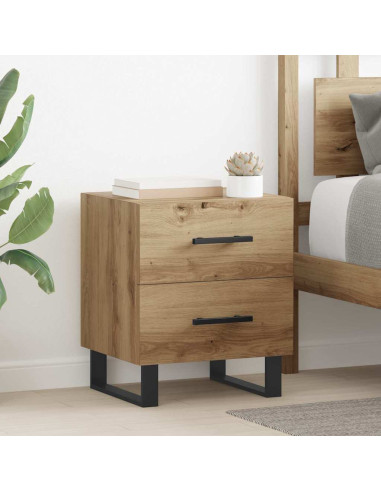 Armadio da Notte 2 pcs Rovere artigianale 40 x 35 x 47,5 cm