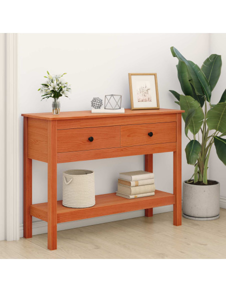 Tavolo consolle con cassetto Marrone cerato 100 x 35 x 75 cm