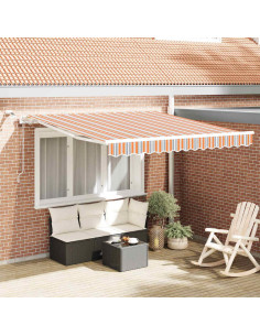Tenda Retrattile Multicolore 350 x 250 cm Poliestere e Metallo